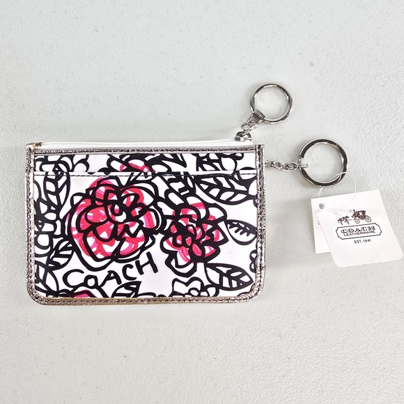 Coach Poppy Floral Graphic Medium Skinny Wristlet NWT Style 43924 - Picture 2 of 8